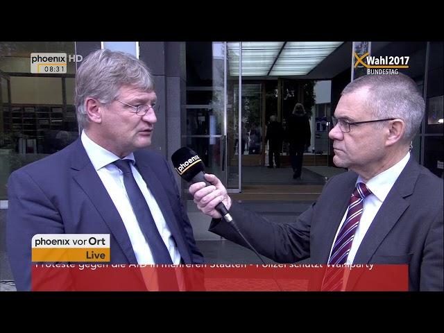 Jörg Meuthen vor der Pressekonferenz der AfD zum Ergebnis der Bundestagswahl am 25.09.17