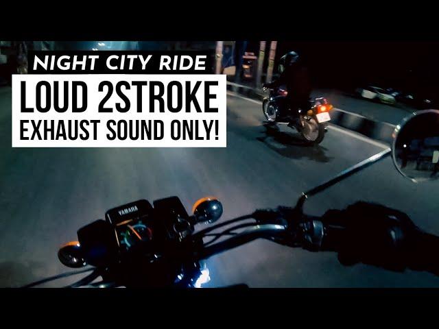 Night Ride On Yamaha RX100 - Pure Exhaust - ASMR