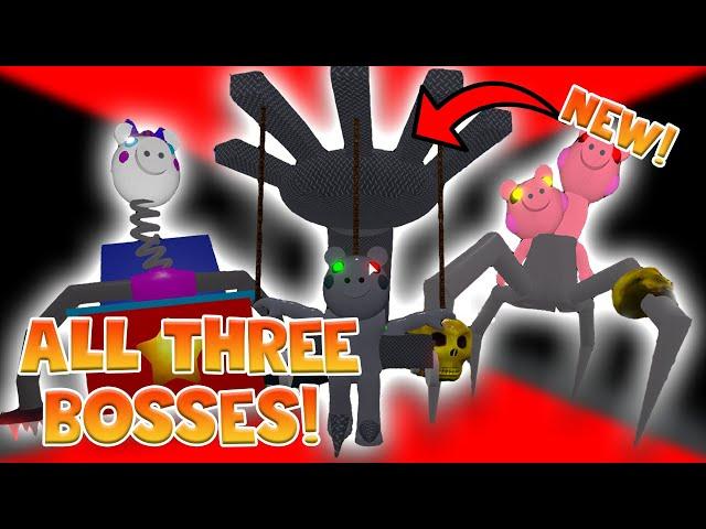 ROBLOX PIGGY ALL THREE BOSSES (Custom Character Showcase)| Piggy Roblox