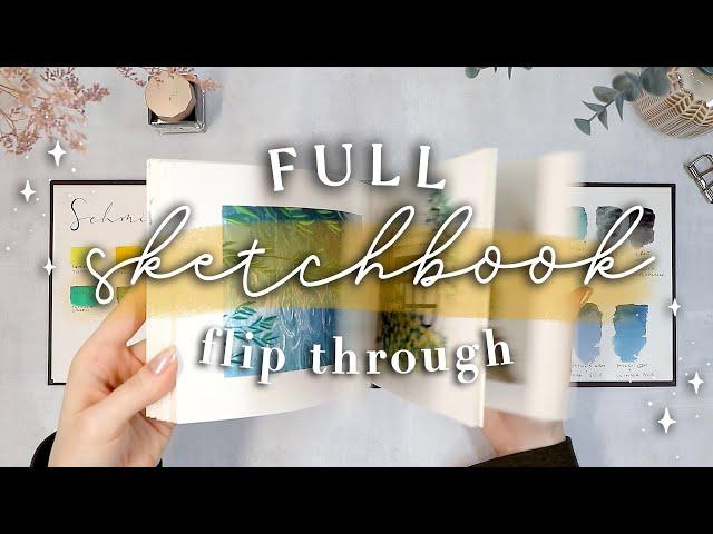  Full Sketchbook Flip Through | Gouache & Watercolor Journal