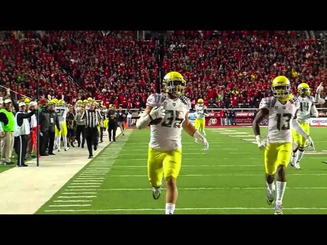 Kaelin Clay drops ball vs. Oregon (with Utah radio call)