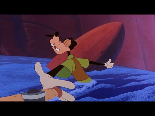 A GOOFY MOVIE | Escaping the Huge Waterfall