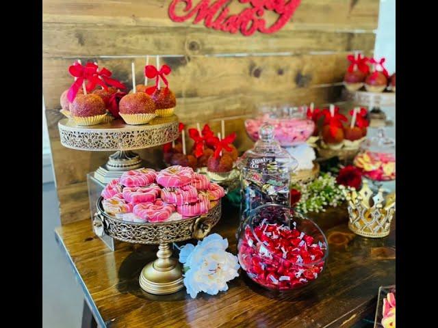 Sweet 16th Rustic Candy Table