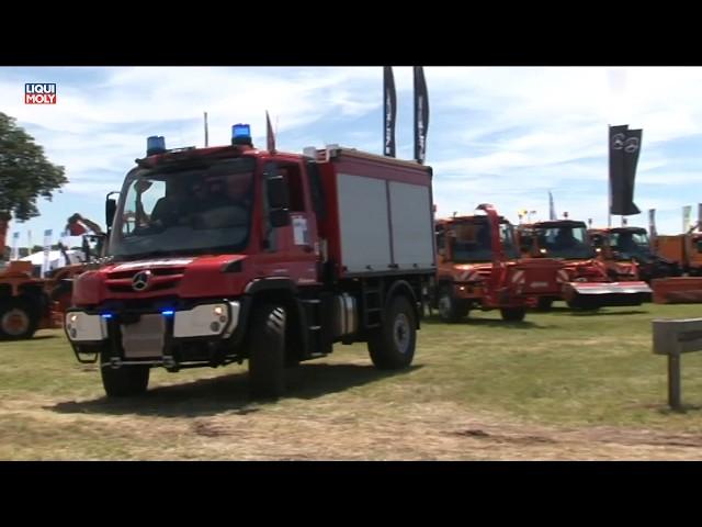 Onlinemotor Mercedes Unimog U218 Feuerwehr Tanklöschfahrzeug Demopark 2017