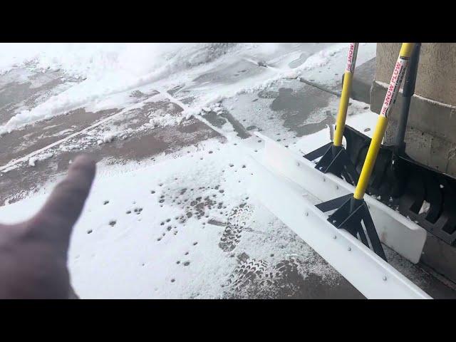 Wide snow shovel for efficient snow removal: The Original Snow Plow Snow Shovel