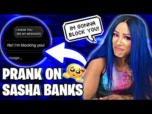 Annoying SASHA BANKS to see her reaction.... she blocked me?!  |LegitBossedUp