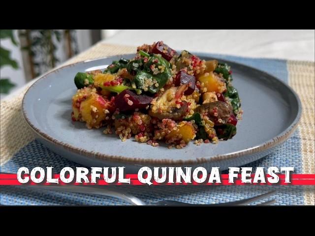 How to Make a Healthy & Colorful Quinoa Veggie Stir-Fry, Easy Plant-Based Recipe, Mrs vegan