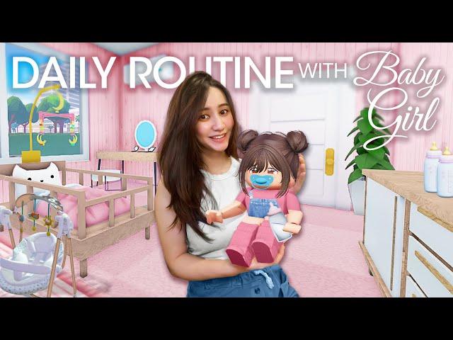 DAILY ROUTINE With My New Born Baby Girl (Aesthetic Roblox Roleplay + Voiced) ️