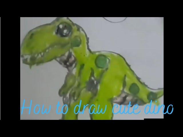 drawing cute dino