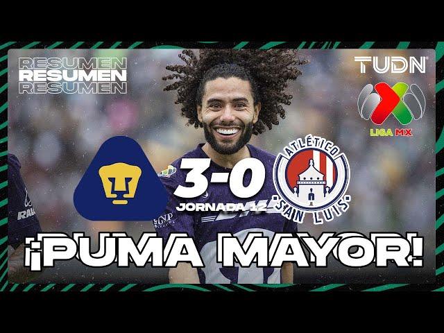 Resumen y goles | Pumas 3-0 Atl San Luis | Liga Mx -AP2024 - J12 | TUDN