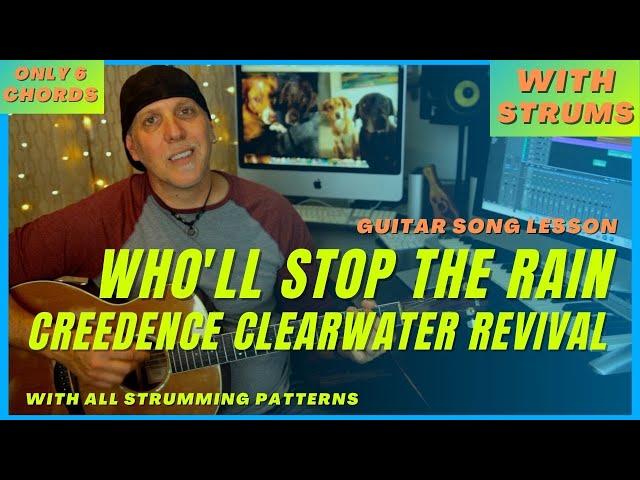 Creedence Clearwater Revival Who'll Stop The Rain guitar song lesson CCR