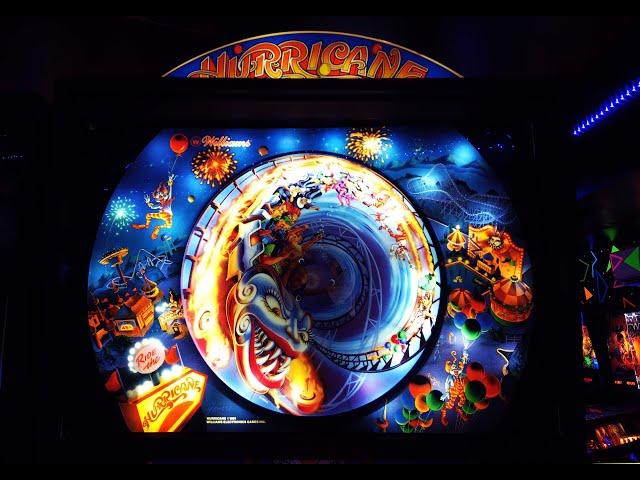 Williams Hurricane Pinball Machine from 1991 arrives in Seven's Pinballorama