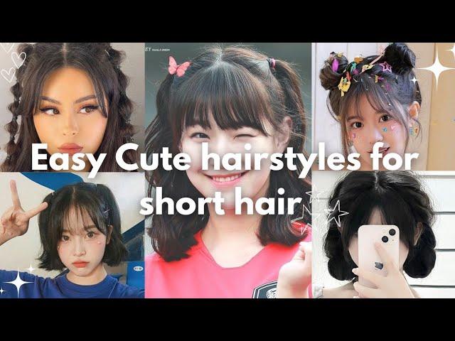 22 Cute and Easy hairstyles for SHORT hair / hairstyles for school ️