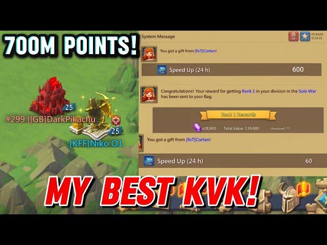 My Best KvK! Mythic Rally Trap 4 Way KvK Highlights. Mixed Rallies.Rank 1!700M points! Lords Mobile