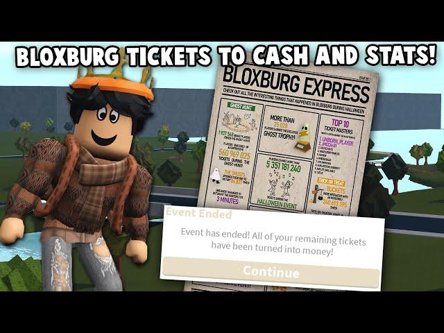 BLOXBURG TURNED OUR TICKETS INTO CASH... and UPDATE NUMBERS!