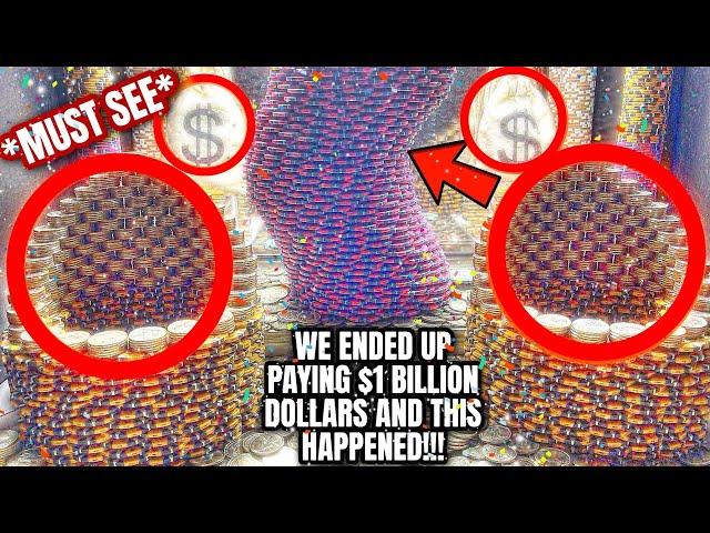 SHOCKED AFTER THIS HAPPENED! $1,000,000,000.00 BUY IN, HIGH RISK COIN PUSHER, MEGA MONEY JACKPOT!