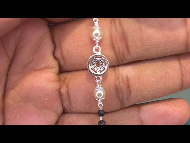 Silver Hand Mangalsutra and Bangles Design