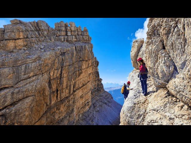 The Hardest Via Ferrata I Ever did in the Dolomites - Punta Anna