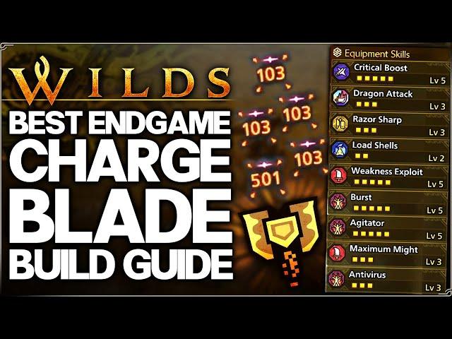 Monster Hunter Wilds - Best Charge Blade Build - Highest Damage Possible - Armor Set & Weapon Guide!