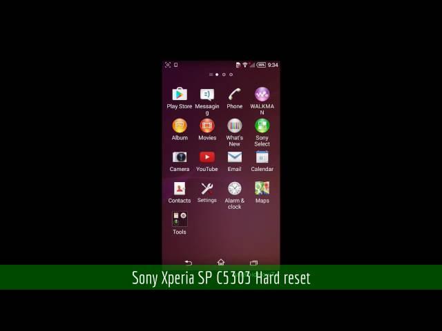 Sony Xperia SP C5303 Hard reset