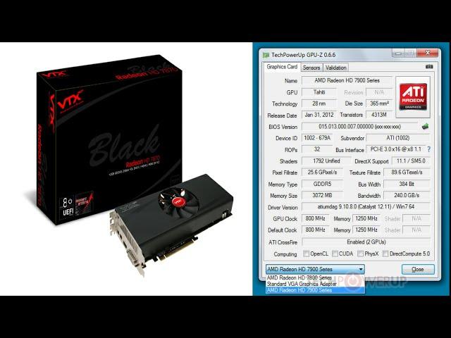 VTX3D HD 7870 Black Edition 2 GB Tahiti LE