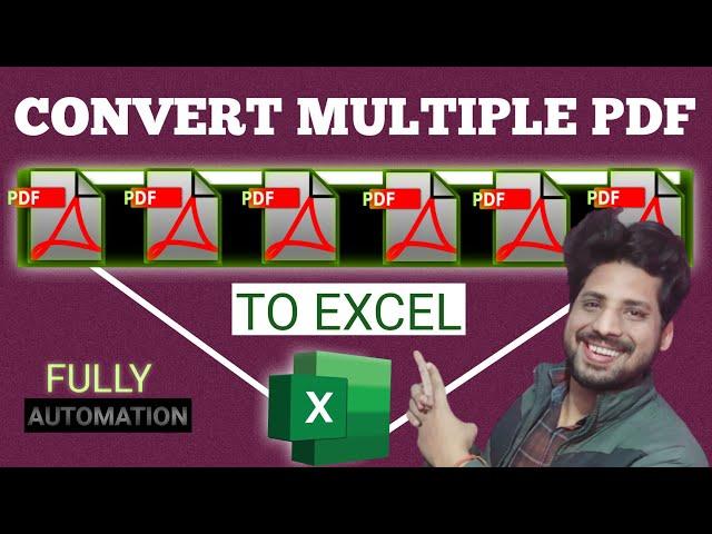 How to Convert Multiple Pdf In One Excel | Import Pdf to Excel | Combined Multiple Pdf Into One Exl