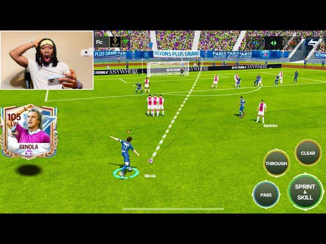 105 Rated Ginola 45m Free-Kick is soooo BROKEN - FC MOBILE