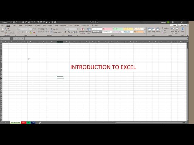 STARTING EXCEL FOR CSN IS101 STUDENTS of MR. RABIN