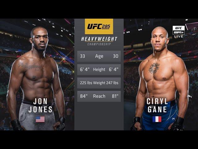 Luta completa Jon Jones x Ciryl Gane