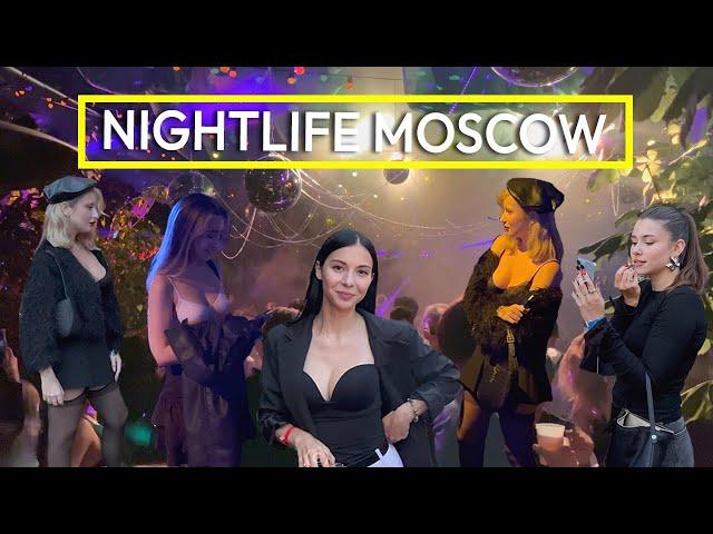 AWESOME RUSSIAN GIRLS at a HOT party in NIGHT CLUB. MOSCOW Nightlife, 2024