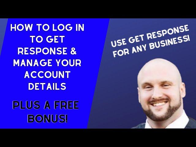 How to log in to Get response & manage your account details