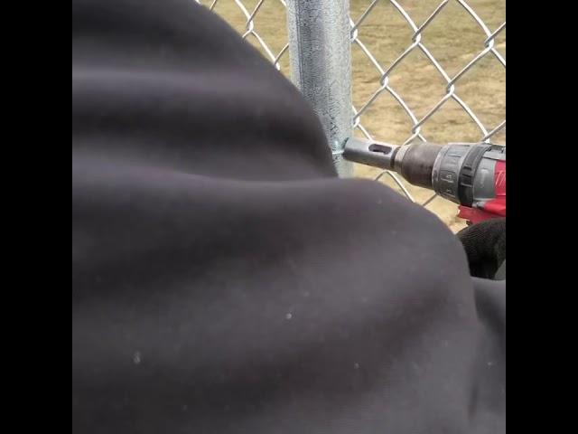 Installing a chain link fence with EZ ties