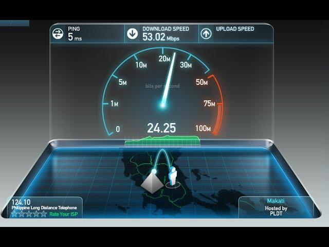 PLDT Fiber Biz Plan Internet Speed Test both Upload and Download