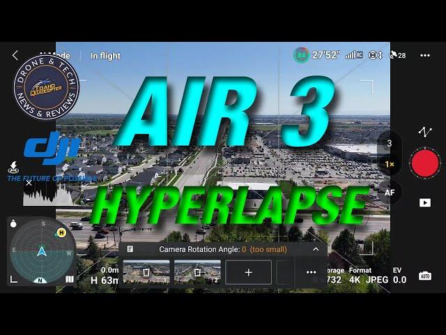 DJI Air 3 - Waypoint HyperLapse Full Demonstration