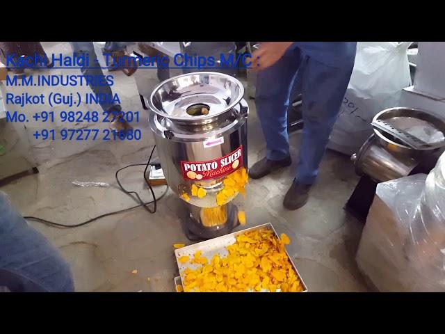 Kachi Haldi Cutting Machine | Yellow-White Turmeric Cutting Machine | Potato Chips Machine