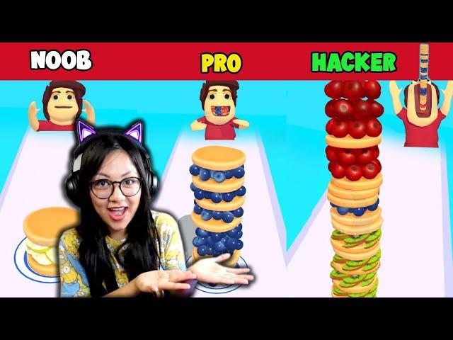 NOOB vs PRO vs HACKER | Pancake Run | Kori