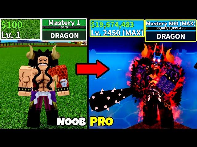 Beating Blox Fruits as Kaido! Lvl 0 to Max Lvl Noob to Pro Full Human v4 Awakening in Blox Fruits!