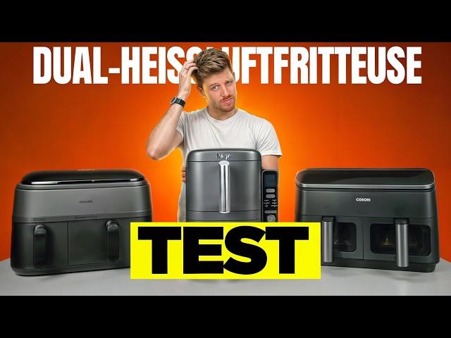 Dual-Heißluftfritteuse Test 2025: Welche XXL-Heißluftfritteuse holt den Testsieg?