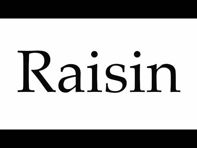 How to Pronounce Raisin