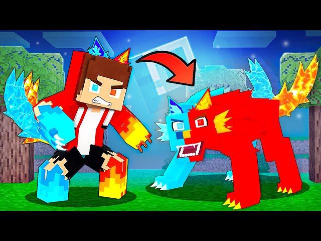 JJ Morph into Elemental WOLF - Maizen Minecraft Animation