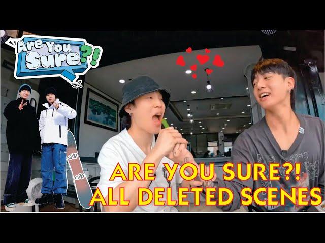 Are you sure?! All deleted scenes & behind the scenes|Jimin & Jungkook travel show best moments