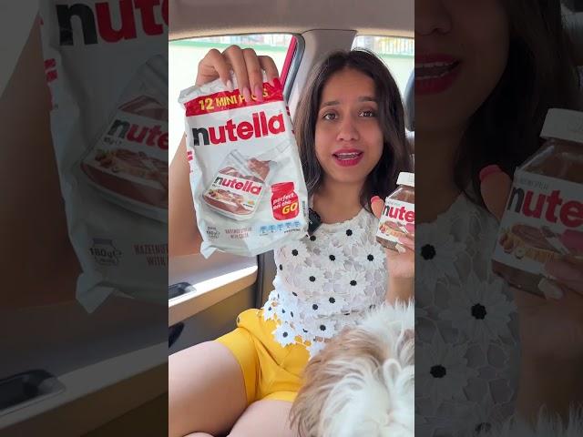 Rs 1000 ki Nutella Travel Pack Review + Viral Hack  | @sosaute #shorts