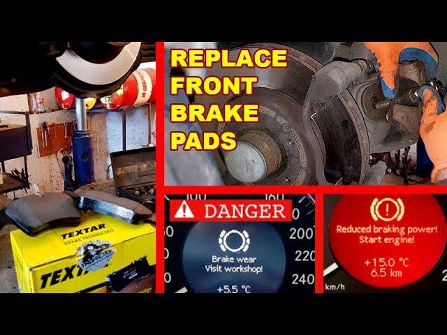 Mercedes W211 How to replace front brake pads correctly and do not spoil SBC