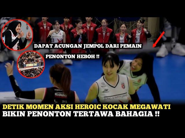 DETIK MOMEN HEROIK KOCAK | Megawati Jadi Sorakan Satu Stadion Liga Korea 2024.