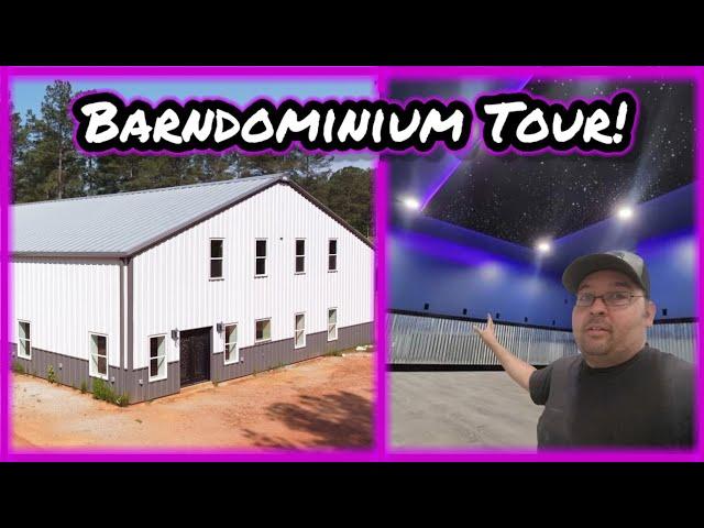 Barndominium Tour with Awesome Home Arcade Gameroom Bar!!!