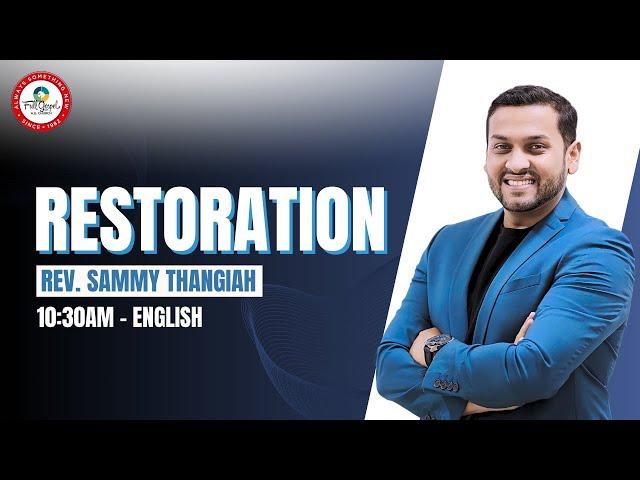  1030am English || Sunday Service || Pas. Sammy Thangiah || FGAG CHURCH || Indiranagar