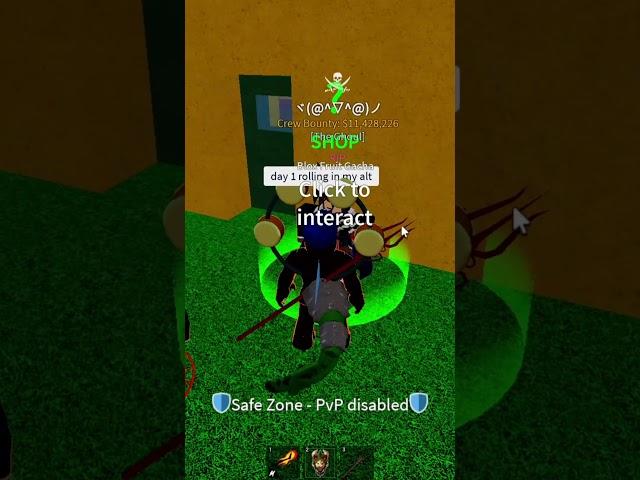 Rolling a fruit in alt day 1  #roblox #bloxfruits #fruits #radpars #roll #rolling