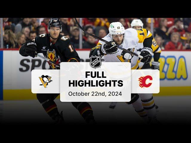 Penguins at Flames | October 22, 2024 | NHL Full Game Highlights