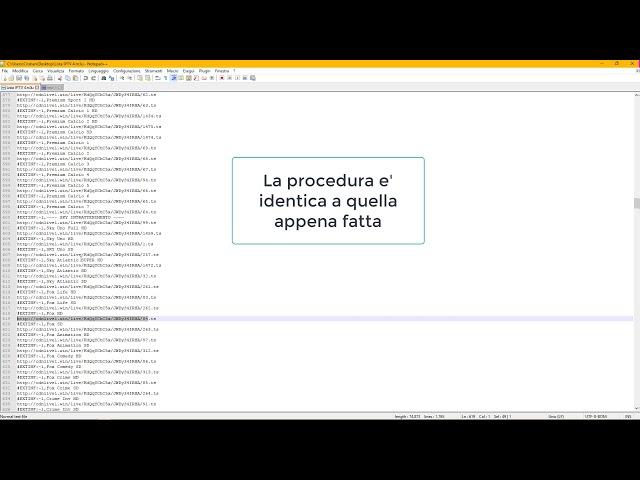 Creare File XML partendo da File M3U