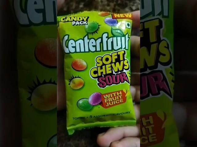 Center fruit soft chews sour candy unwrapping | #shorts